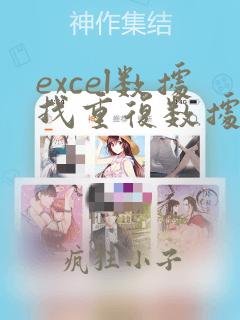 excel数据找重复数据