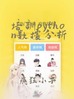培训python数据分析