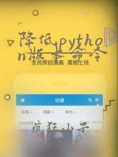 降低python版本命令