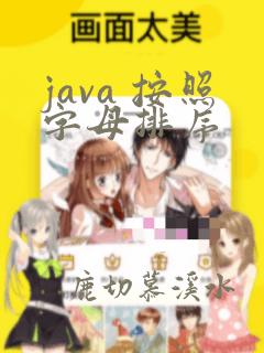 java 按照字母排序