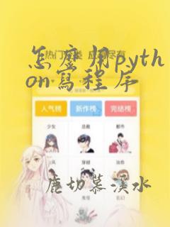 怎么用python写程序
