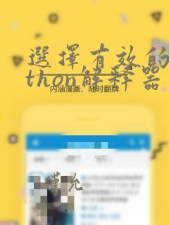 选择有效的python解释器
