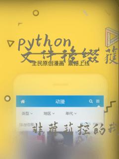 python 文件后缀获取