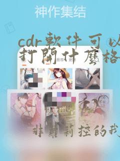 cdr软件可以打开什么格式的文件