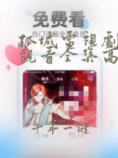 孤城电视剧免费观看全集高清