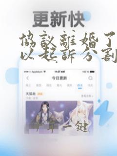 协议离婚了还可以起诉分割财产吗