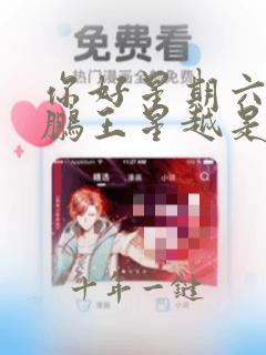 你好星期六敖瑞鹏王星越是哪一期