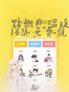 点燃我温暖你第13集免费观看