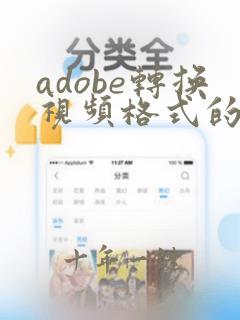 adobe转换视频格式的软件