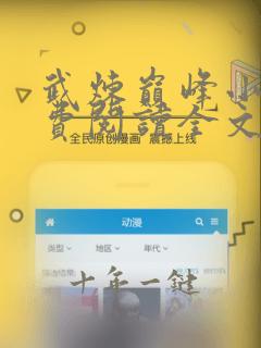 武炼巅峰小说免费阅读全文无删减杨开
