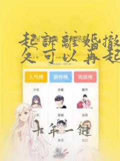 起诉离婚撤诉多久可以再起诉离婚