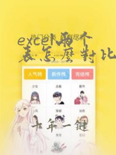 excel两个表怎么对比出不同的地方
