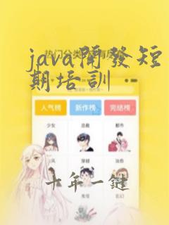 java开发短期培训