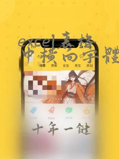 excel表格中横向字体转换竖向