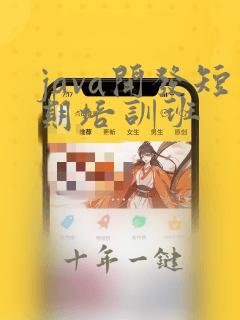 java开发短期培训班