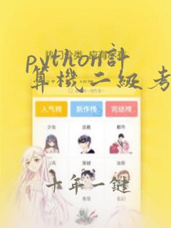 python计算机二级考什么内容