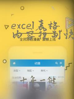excel表格内容复制快捷键