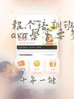 报个培训班把java学会要多少钱
