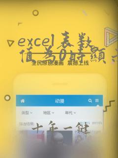 excel表数值为0时显示为空