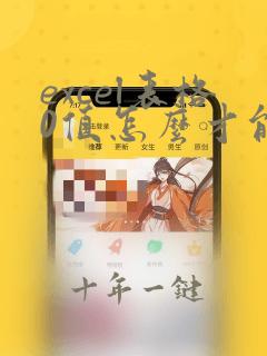 excel表格0值怎么才能显示出来