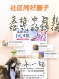 表格中日期常用格式的转换方法
