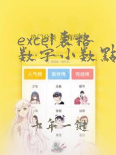 excel表格数字小数点后面的0怎么去掉