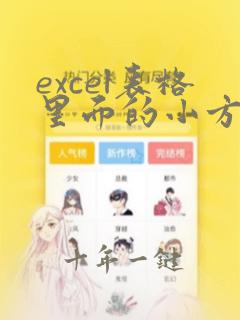 excel表格里面的小方块怎么把它涂黑