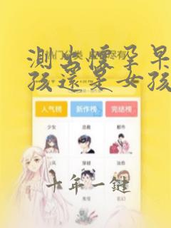 测出怀孕早是男孩还是女孩