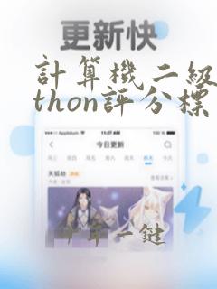 计算机二级python评分标准