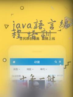 java语言编程 培训