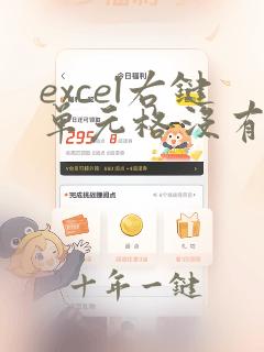 excel右键单元格没有选项