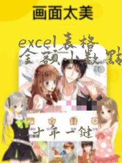 excel表格金额小数点后面的数字不显示