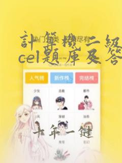 计算机二级excel题库及答案视频