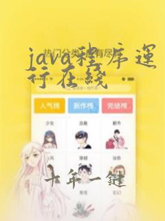java程序运行在线