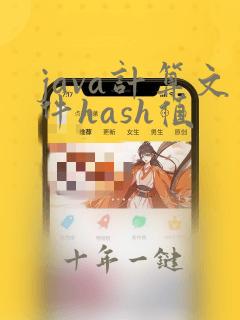 java计算文件hash值