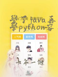 学了java再学python容易吗