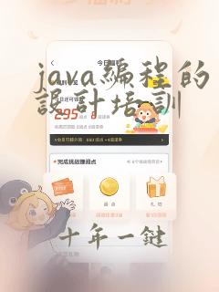 java编程的设计培训