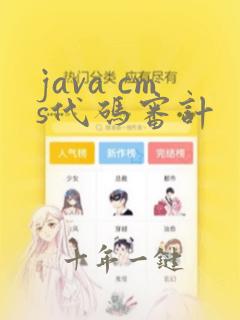 java cms代码审计