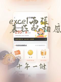 excel两张表匹配相应数据