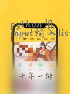 python用input输入list