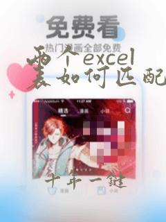 两个excel表如何匹配数据