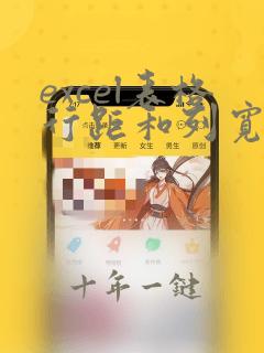 excel表格行距和列宽怎么统一调整