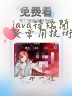 java后端开发常用技术