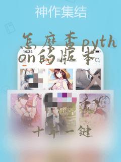 怎么查python的版本