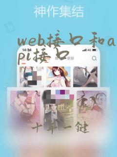 web接口和api接口