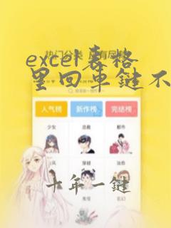 excel表格里回车键不能换行