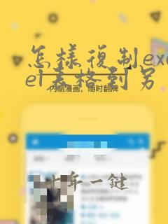 怎样复制excel表格到另一个表格