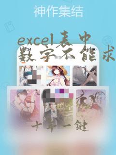 excel表中数字不能求和怎么办