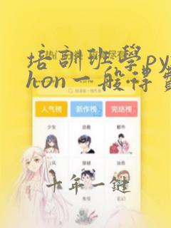 培训班学python一般得费用