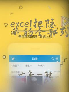 excel把隐藏的全部列显示的快捷键